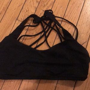 Lululemon black strappy bra